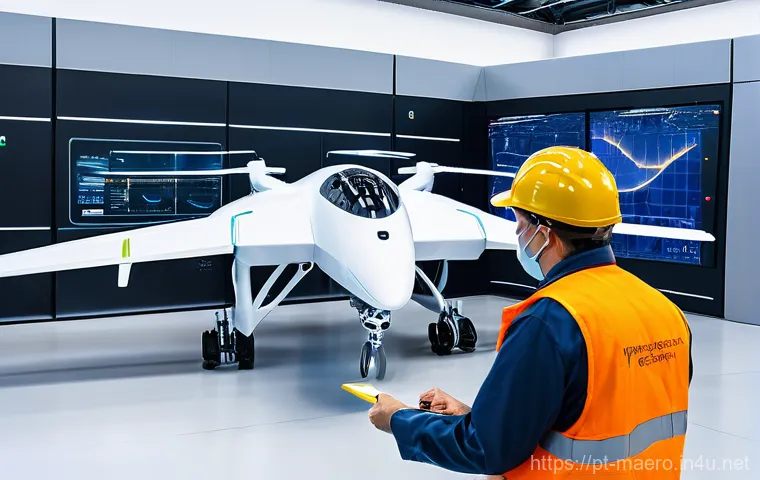 항공기 예방 정비 - **Prompt 1: The Meticulous Hands of Aviation Maintenance**
    "A close-up, highly detailed shot ins...