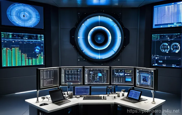 항공기 엔진 성능 시험 - **"A high-tech aerospace engine test cell in operation. A powerful, modern turbofan aircraft engine,...