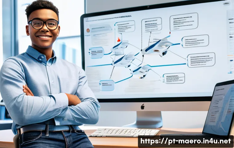 기계항공공학 인턴십 기회 - **Prompt 1: The Aspiring Aerospace Engineer's Journey**
    A bright, clean image of a young univers...