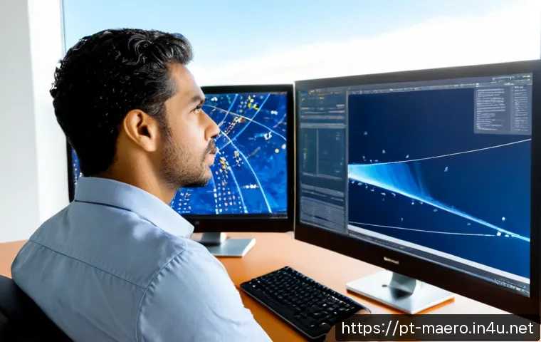 Home 17 항공우주 소프트웨어 개발 - Photorealistic aerospace software developer in a modern Brazilian engineering office, focused on a l...